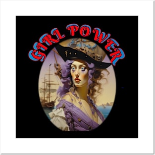 Girl power pirate lady Posters and Art